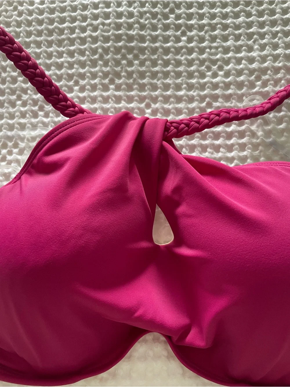 *New* Women’s Fuchsia Bikini Top with Tropical Print Bottom